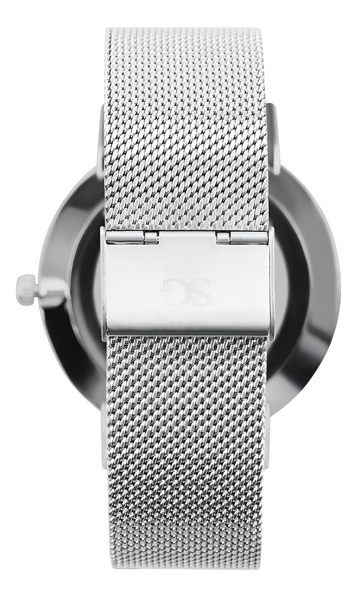 Relógio Prateado Feminino Saint Germain Harlem Silver 32mm Fundo Branco