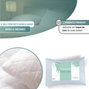 Kit 2 Travesseiros Select Luxo fibra antialérgica 70cm e 50cm branco