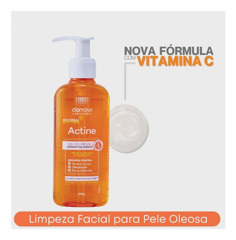 Gel De Limpeza Dermatológico Actine Com Vitamina C 140g Darrow