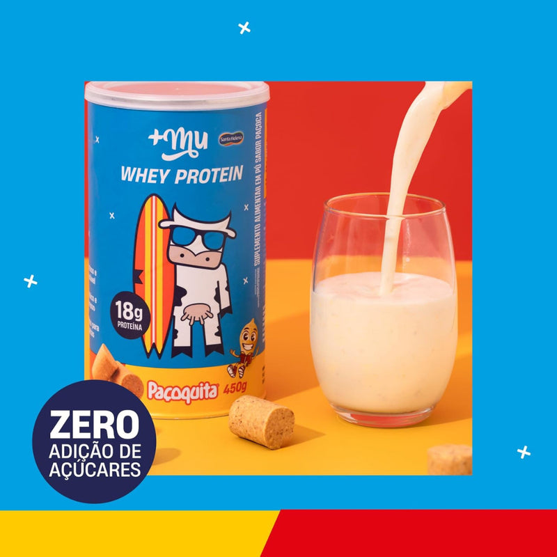 mu Whey Concentrado Sabor Paçoquita - Pote 450g