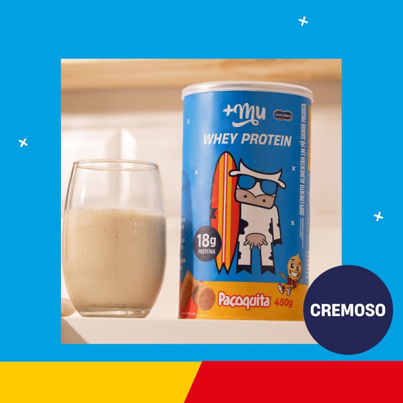 mu Whey Concentrado Sabor Paçoquita - Pote 450g