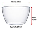 Bowl de Vidro Ruvolo, Bowl Cozinha 3 Peças