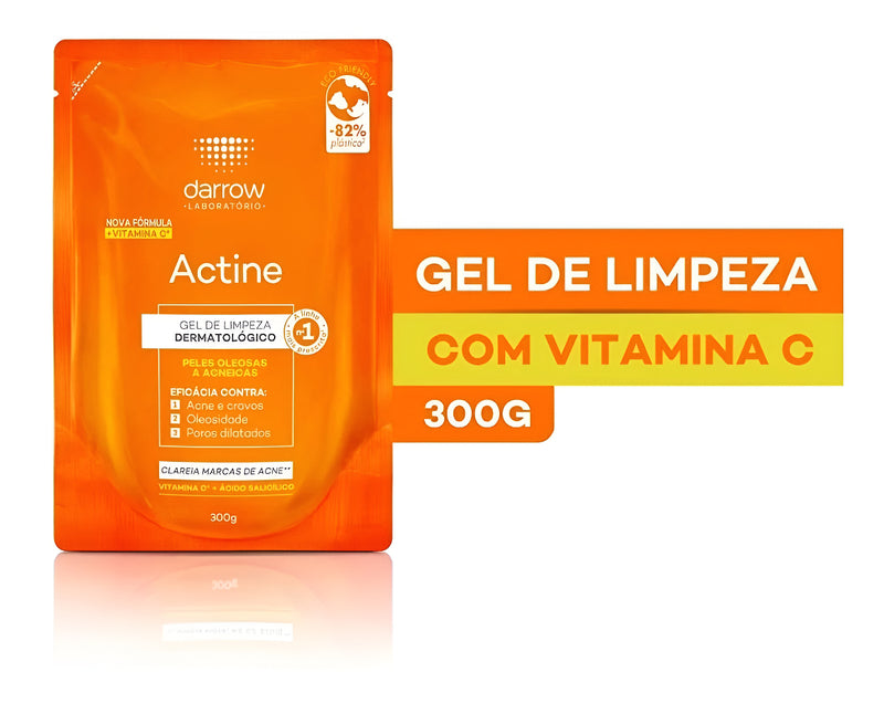 Gel De Limpeza Facial Actine Em Refil Com Vitamina C 300g Darrow