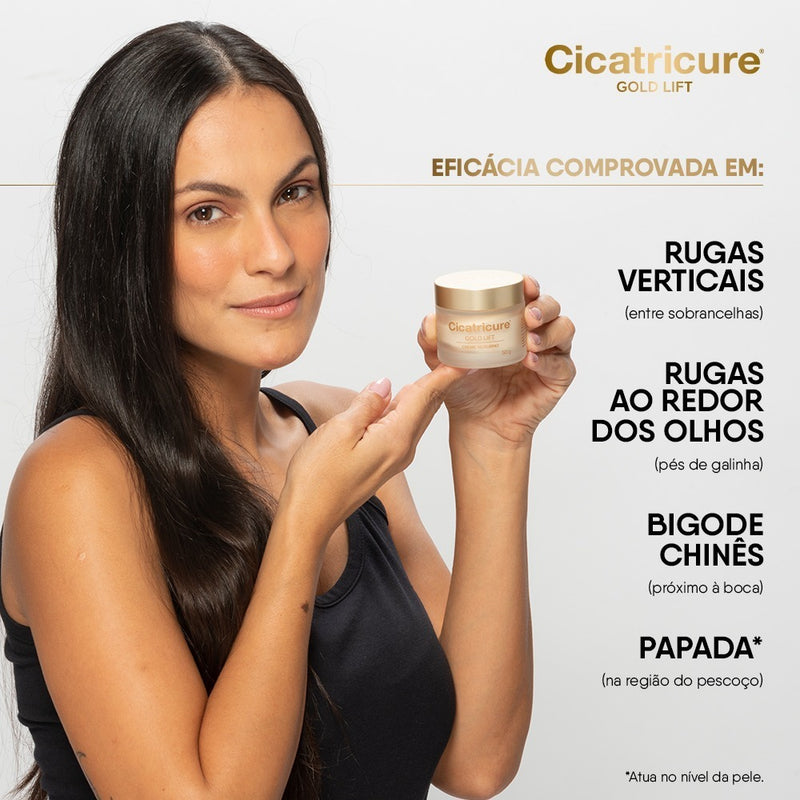 Creme Facial Gold Lift Noturno Reduz Rugas Cicatricure 50g