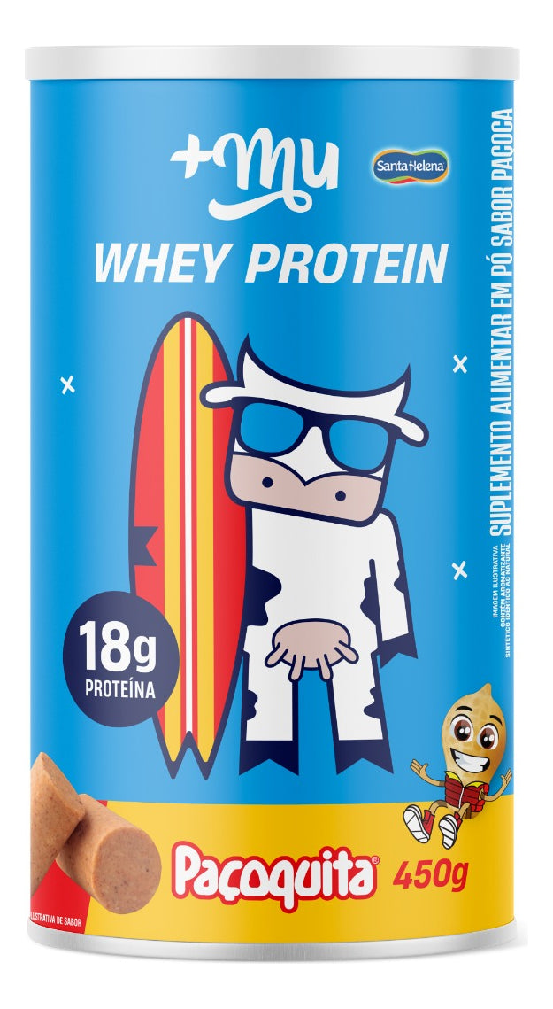 mu Whey Concentrado Sabor Paçoquita - Pote 450g