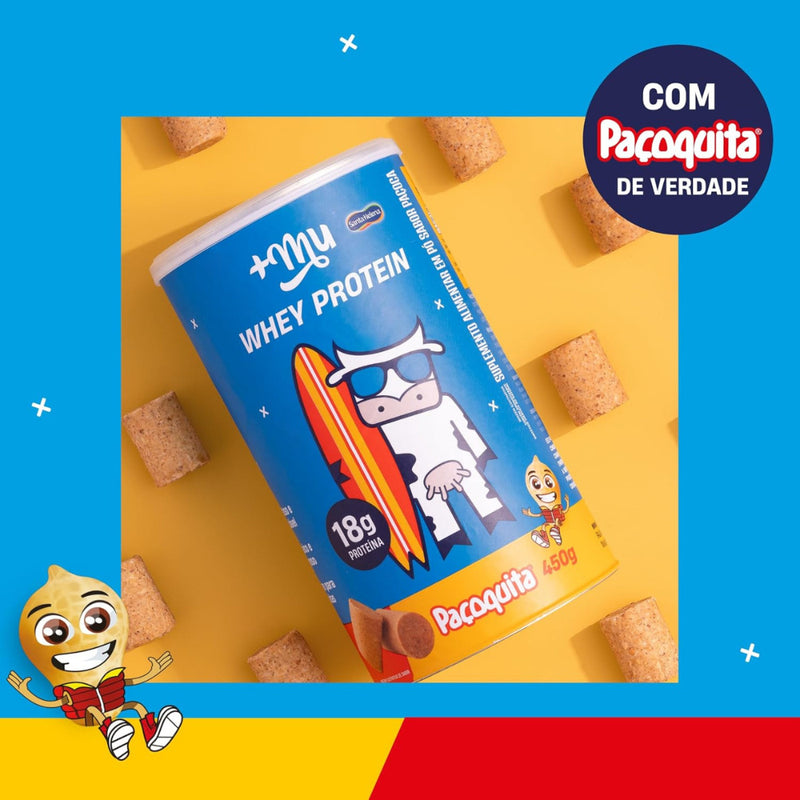 mu Whey Concentrado Sabor Paçoquita - Pote 450g