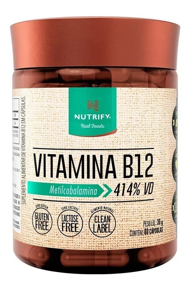 Vitamina B12 Metilcobalamina 60 Cápsulas Nutrify