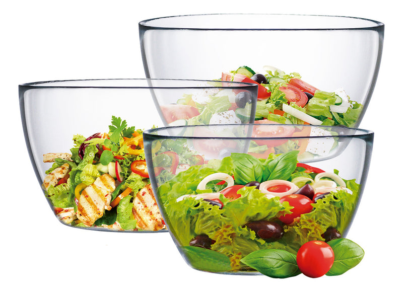 Bowl de Vidro Ruvolo, Bowl Cozinha 3 Peças