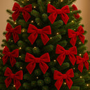 Kit C/4 Laço Árvore De Natal Decoração Enfeite Luxo Veludo