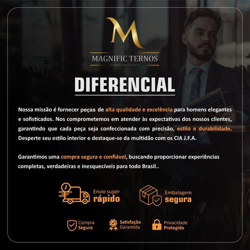 Camisa Social Masculina Slim Premium Manga Longa