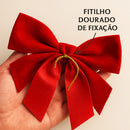 Kit C/4 Laço Árvore De Natal Decoração Enfeite Luxo Veludo