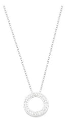 Colar Círculo Vazado Cravejado Em Prata 925