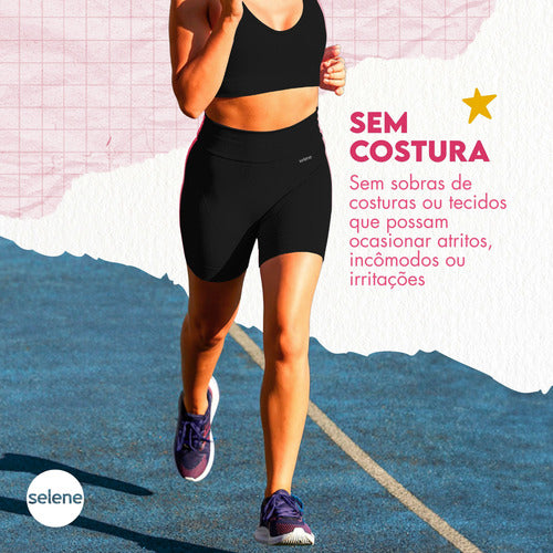 Short Academia Feminino Poliamida Selene Zero Transparência