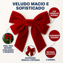 Kit C/4 Laço Árvore De Natal Decoração Enfeite Luxo Veludo